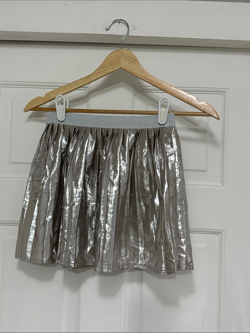 H&M Silver Shimmery Pleated Skirt - Kids